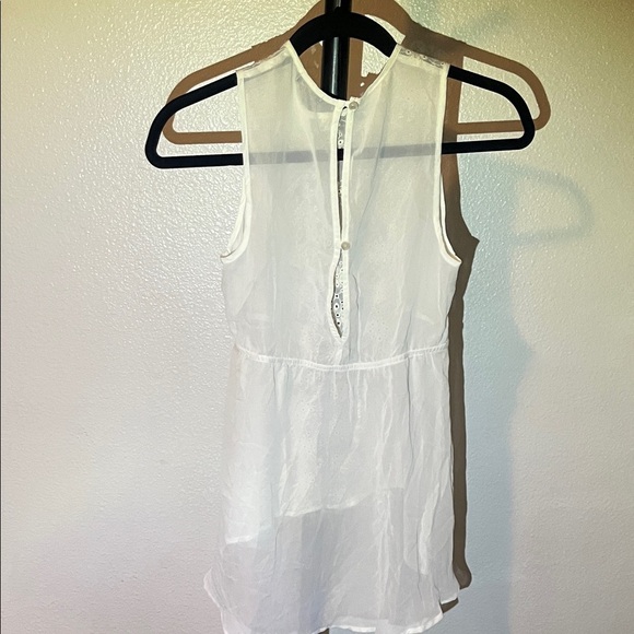 Lily Rose Off-White Sheer Top - Picture 4 of 5